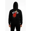 Üç İplik Kapüşonlu Ön Ve Arka Baskılı SweatShirt Hoodie - Siyah