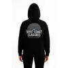 Üç İplik Kapüşonlu Ön Ve Arka Baskılı SweatShirt Hoodie - Siyah