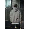 Üç İplik Penye Kapşonlu Basic SweatShirt - Boyalı Gri