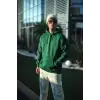 Üç İplik Penye Kapşonlu Basic SweatShirt - Haki