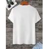 Unisex Baskılı Oversize T-Shirt - Beyaz