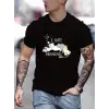 Unisex Baskılı Oversize T-Shirt - Siyah