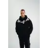 Unisex Uzun Kol Bisiklet Yaka Yıkamalı SweatShirt - Siyah