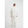 Uzun Kol Bisiklet Yaka Basic SweatShirt - Beyaz