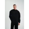 Uzun Kol Bisiklet Yaka Basic SweatShirt - Siyah