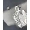 Uzun Kol Kapşonlu Baskılı SweatShirt - Beyaz