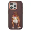 Venco Apple İphone 14 Pro Max Perma Desenli Kapak - Kahverengi