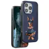 Venco Apple İphone 16 Pro Perma Desenli Kapak - Lacivert