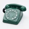 Vintage Home Retro Çevirmeli Klasik Antika Görünümlü Numaratik Telefon Dekor Yeşil
