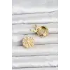 Vintage Model Gold Renk Düğme veya Manşet Broşu
