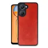 Vivo Y18 Kılıf Aras Deri Kapak - Kırmızı