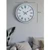 White Prime Roma Rakamlı 40 Cm Metal Duvar Saati