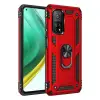 Xiaomi Mi 10t Pro Kılıf Sofya Yüzüklü Silikon Kapak - Kırmızı