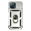 Xiaomi Mi 11 Lite Kılıf Pars Lens Yüzüklü Silikon - Gümüş