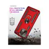 Xiaomi Mi 11 Lite Kılıf Sofya Yüzüklü Silikon Kapak - Kırmızı