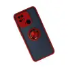 Xiaomi Poco C40 Kılıf Montreal Yüzüklü Silikon Kapak - Kırmızı