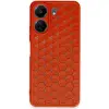 Xiaomi Redmi 13c Kılıf Petek Silikon Kapak - Kırmızı