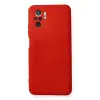 Xiaomi Redmi Note 10 Kılıf Nano İçi Kadife Silikon - Kırmızı
