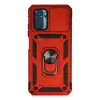 Xiaomi Redmi Note 10 Kılıf Pars Lens Yüzüklü Silikon - Kırmızı