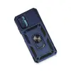 Xiaomi Redmi Note 10 Kılıf Pars Lens Yüzüklü Silikon - Lacivert