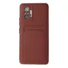 Xiaomi Redmi Note 10 Pro Kılıf Kelvin Kartvizitli Silikon - Bordo