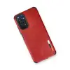 Xiaomi Redmi Note 11 Kılıf Loop Deri Silikon - Kırmızı