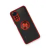 Xiaomi Redmi Note 11 Kılıf Montreal Yüzüklü Silikon Kapak - Kırmızı