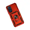 Xiaomi Redmi Note 11 Kılıf Pars Lens Yüzüklü Silikon - Kırmızı