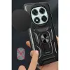 Xiaomi Redmi Note 14 Pro 4g Kılıf Pars Lens Yüzüklü Silikon - Siyah