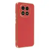 Xiaomi Redmi Note 14 Pro 4g Kılıf Volet Silikon - Kırmızı