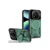 Xiaomi Redmi Note 14 Pro Plus Kılıf Joy Lens Standlı Kapak - Koyu Yeşil
