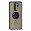 Xiaomi Redmi Note 8 Pro Kılıf Montreal Yüzüklü Silikon Kapak - Lacivert