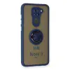Xiaomi Redmi Note 9 Kılıf Montreal Yüzüklü Silikon Kapak - Lacivert