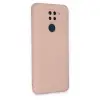Xiaomi Redmi Note 9 Kılıf Nano İçi Kadife Silikon - Pudra