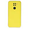 Xiaomi Redmi Note 9 Kılıf Nano İçi Kadife Silikon - Sarı