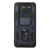 Xiaomi Redmi Note 9 Kılıf Pars Lens Yüzüklü Silikon - Lacivert