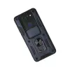 Xiaomi Redmi Note 9 Kılıf Pars Lens Yüzüklü Silikon - Lacivert