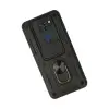 Xiaomi Redmi Note 9 Kılıf Pars Lens Yüzüklü Silikon - Siyah