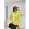 Yakalı Yandan Yırtmaçlı Gömlek - Sarı
