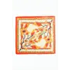 Yaprak Çiçek Desenli Zr Şifon Fular 50*50 cm