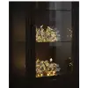 Yaprak Şekilli Gümüş Led Işık Pilli Dekoratif Aydınlatma