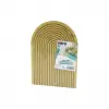 Yarım Daire  Çift Taraflı=düz - Kanallı Ahşap Bambu Sunum Tepsi 22x32cm