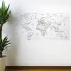 Yazılabilir Dünya Haritası Manyetik Duvar Stickerı 110 X 56 Cm (k95)