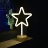Yıldız Tasarımlı Neon Led Masa Ve Gece Lambası Dekoratif Işık