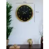 Zarif Klasik Stil 40 Cm Metal Gold Duvar Saati
