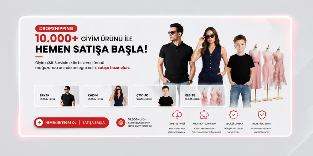 10.000+ Giyim Ürünü ile Hemen Satışa Başlayın
