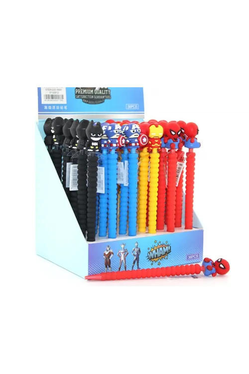 07 Uçlu Karışık Kahraman Figürlü Kalem