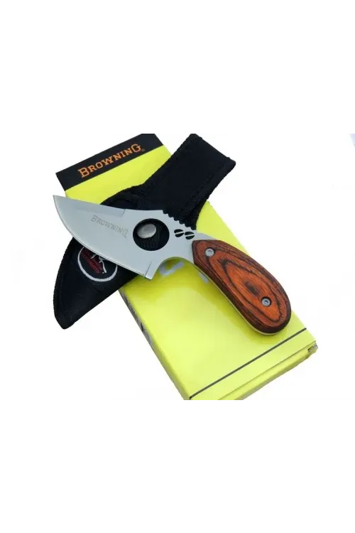 087 Yüzme Kamp Bıçak 16 Cm - Ahşap Sap, Özel Kılıflı