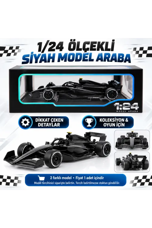 1/24 Formula F1 Siyah Model Araba