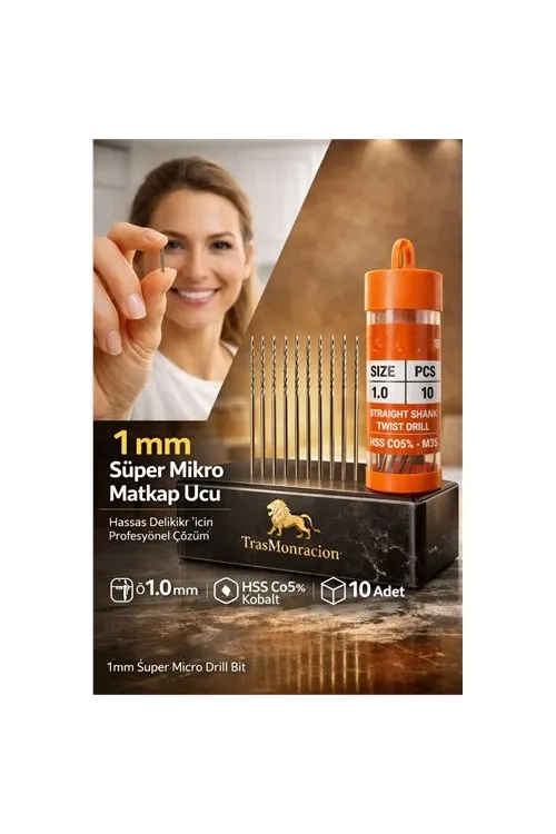 1 mm Süper Mikro İnce HSS Kobalt Mikro Matkap Ucu Seti (10lu) 723194